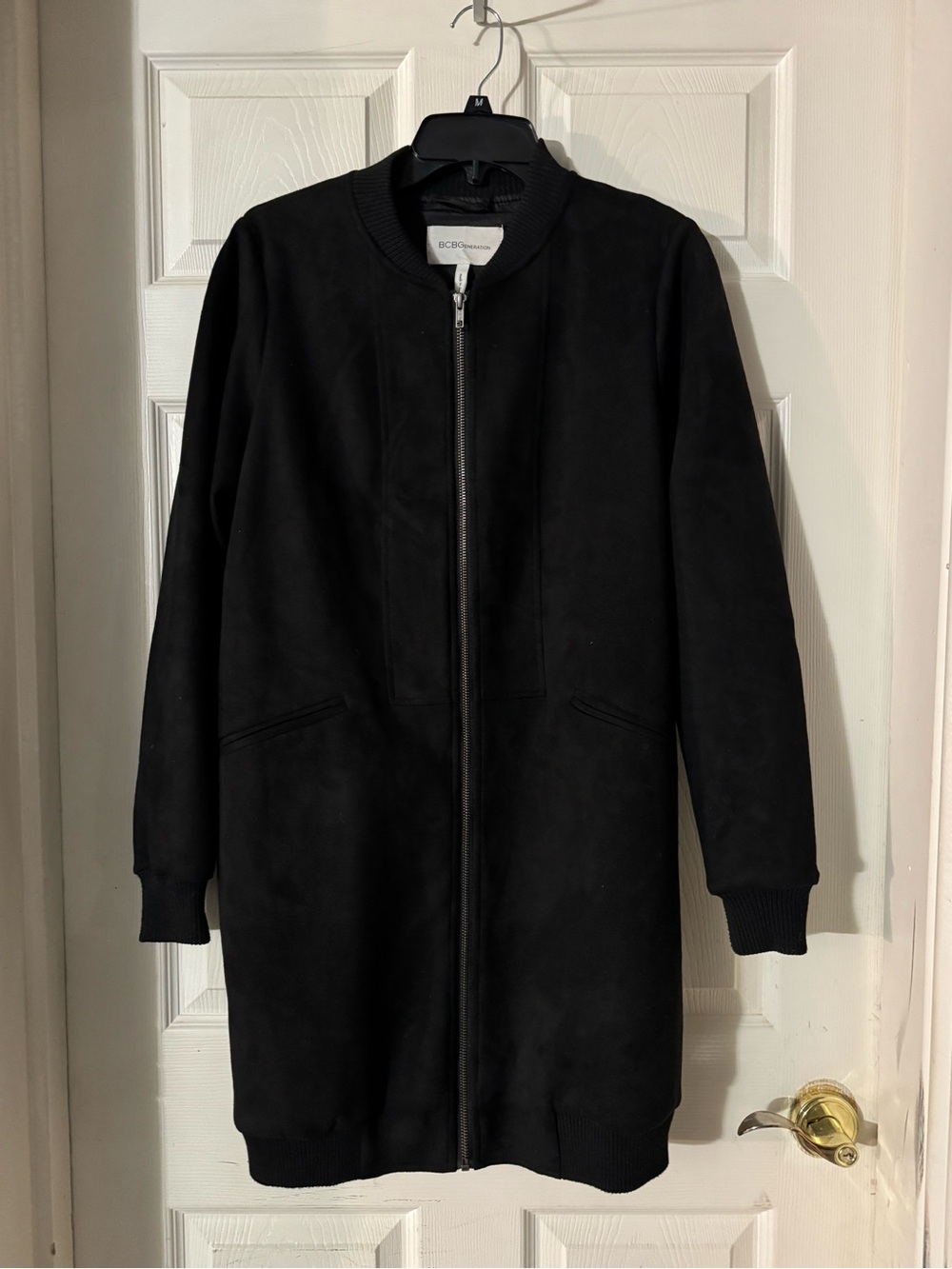 Black Long Bomber Jacket